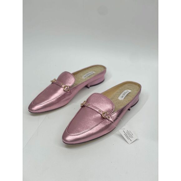 COACH Women's Irene Slides Flat Mules - Metallic Pink 8B - Picture 1 of 12